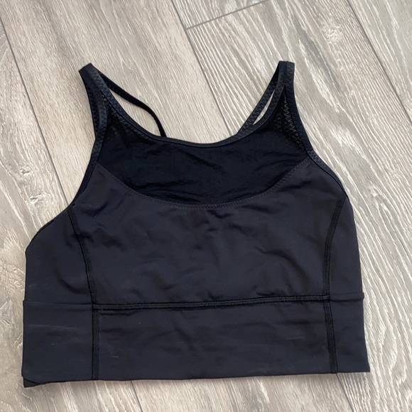 Lululemon Sports Bra high neck mesh long line Size 8 - Picture 4 of 6